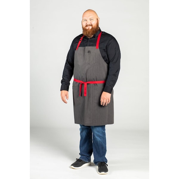 Uncommon Threads Rebel Bib Classic Broken Twill W/Red Web 3104-34W3 - main